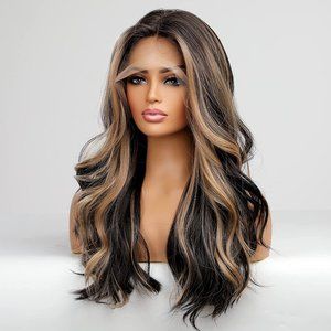 Black with Highlight Lace Wig